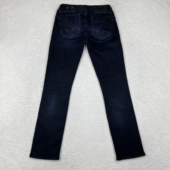 G Star Raw Jeans‎ Womens 28x30 Dark Blue Wash Midge Saddle Mid Straight Denim - Picture 5 of 16